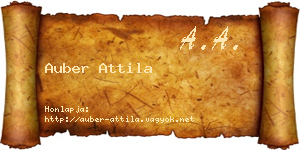 Auber Attila névjegykártya